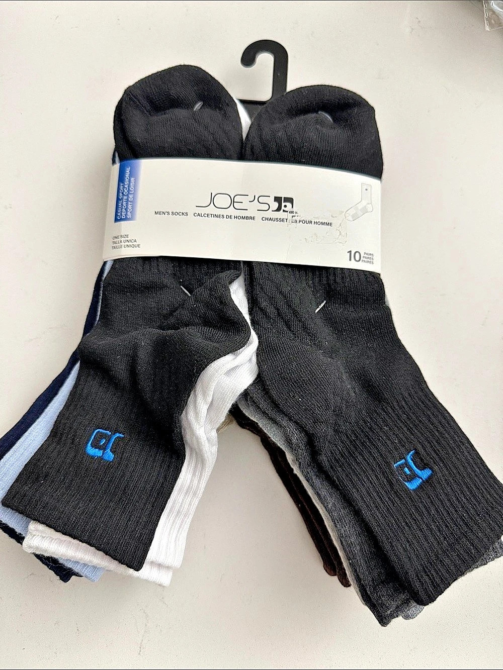 Joe's Athletic Crew Socks Black & Brown one size NWT